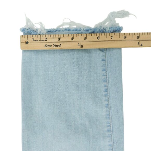 Levis 724 High Rise Straight Jeans Womens Size 20W Frayed Hem Light Wash Denim - Picture 6 of 15